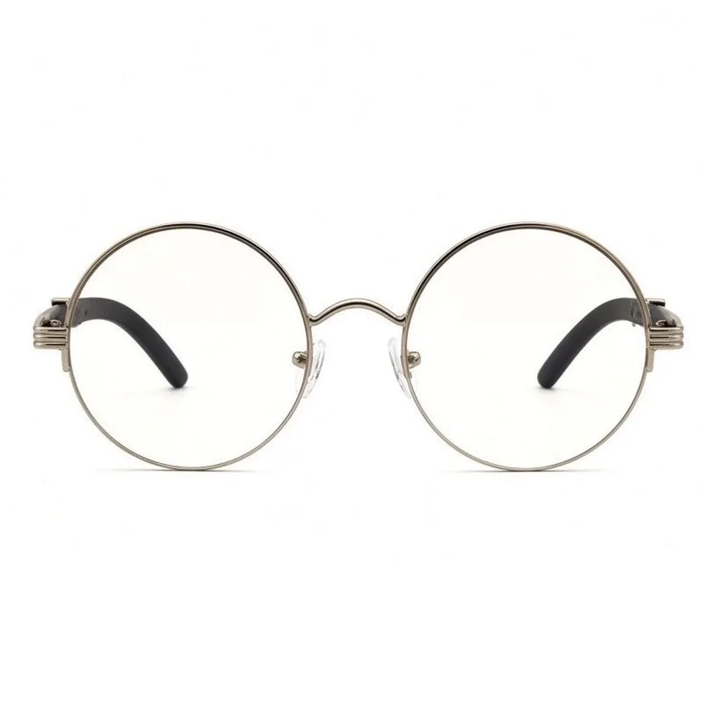 Women Eye Glasses Clear Lens Rimless Classic Retro 80's 90's Style Gold Metal